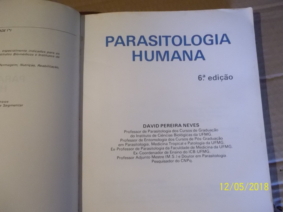 Livro Parasitologia Humana David Neves